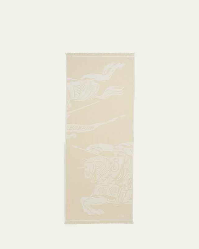 Jacquard Woven Wool & Cotton Scarf